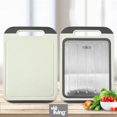 Cutting Board with Stainless Steel Thawing Side