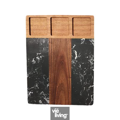 Wood Stone Serving Board