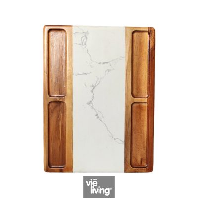 Wood and Stone Cutting Board